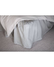 Venture Home Jupe de lit Pixy 200x120 cm Coton Gris clair | Mobilier & Déco