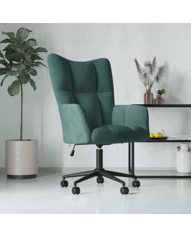 Chaise de relaxation Vert foncé Velours | Mobilier & Déco