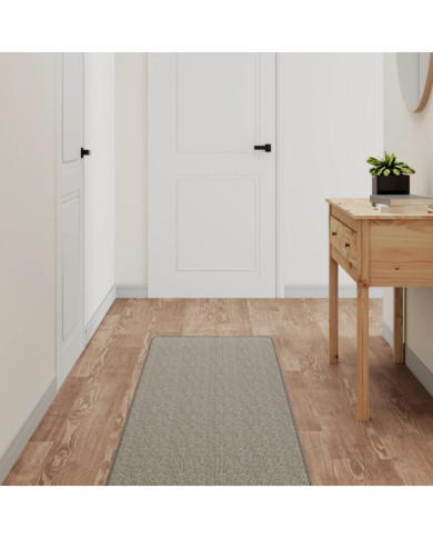 Tapis de couloir aspect sisal taupe 50x250 cm | Mobilier & Déco