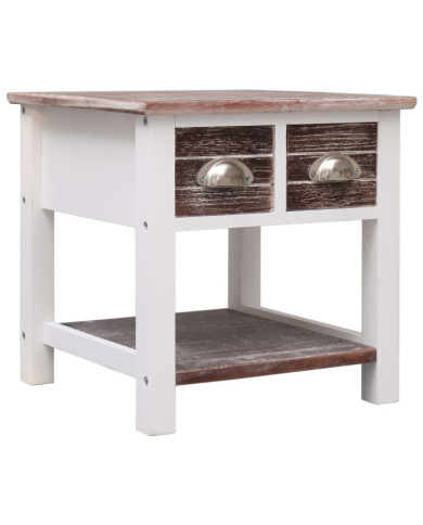 Table d'appoint Marron 40x40x40 cm Bois de Paulownia | Mobilier & Déco