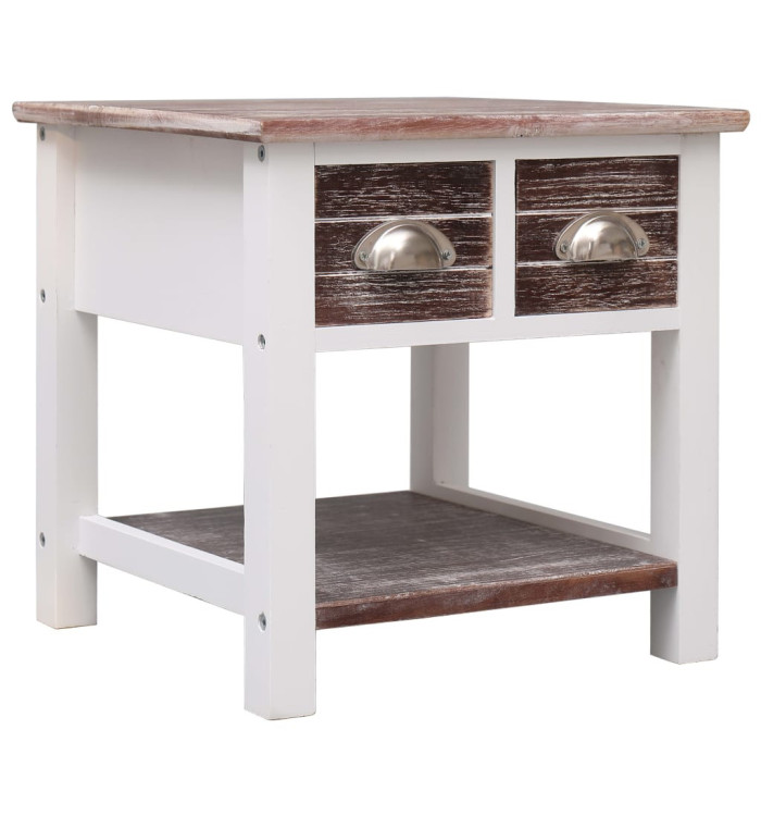 Table d'appoint Marron 40x40x40 cm Bois de Paulownia | Mobilier & Déco