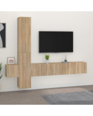Ensemble de meubles TV 5 pcs Chêne sonoma Bois d'ingénierie | Mobilier & Déco