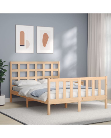 Cadre de lit sans matelas bois de pin massif | Mobilier & Déco
