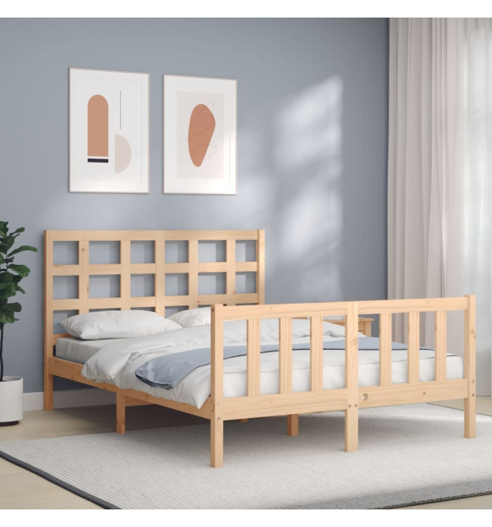 Cadre de lit sans matelas bois de pin massif | Mobilier & Déco