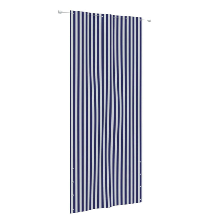 Écran de balcon Bleu et blanc 120x240 cm Tissu Oxford | Mobilier & Déco