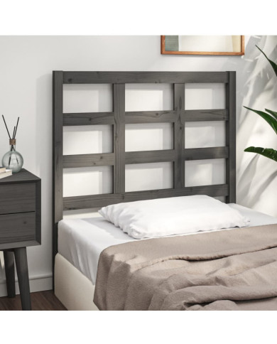Tête de lit Gris 105,5x4x100 cm Bois massif de pin | Mobilier & Déco