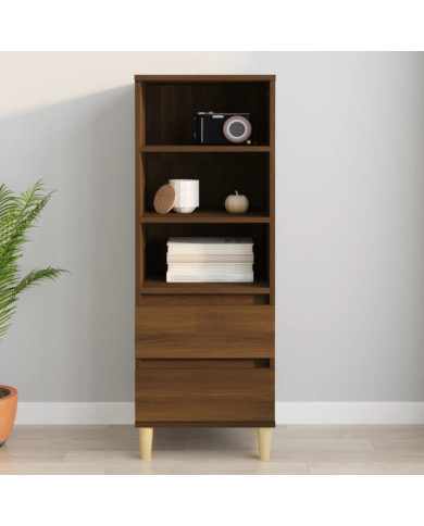 Buffet haut Chêne marron 40x36x110 cm Bois d'ingénierie | Mobilier & Déco