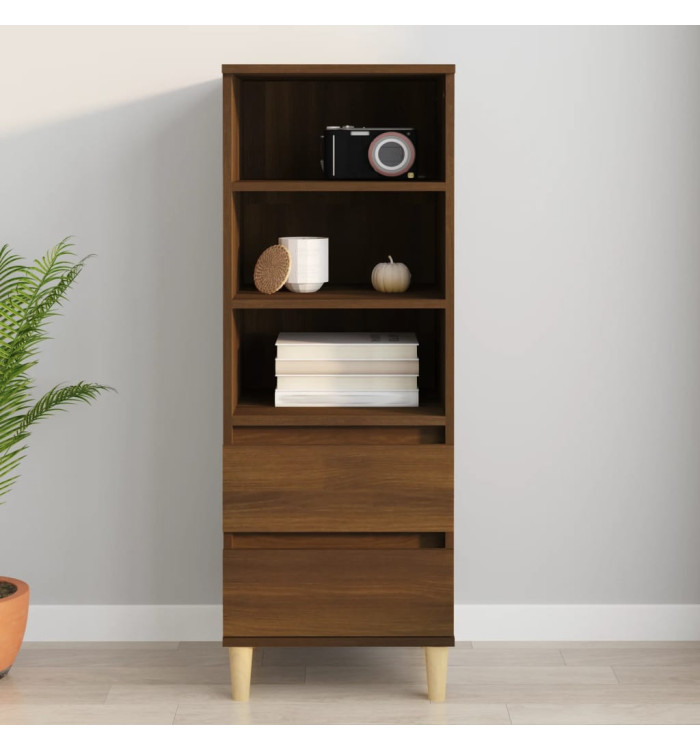 Buffet haut Chêne marron 40x36x110 cm Bois d'ingénierie | Mobilier & Déco