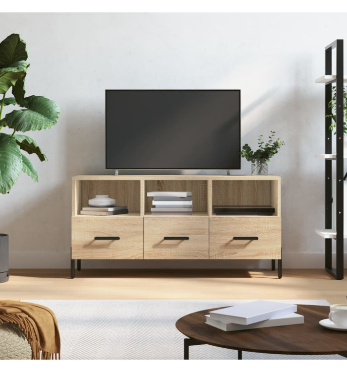 Meuble TV chêne sonoma 102x36x50 cm bois d'ingénierie | Mobilier & Déco
