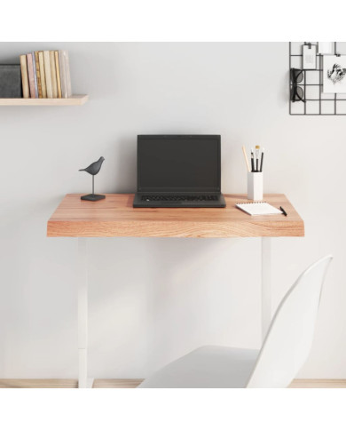 Dessus de table marron clair bois chêne massif traité | Mobilier & Déco
