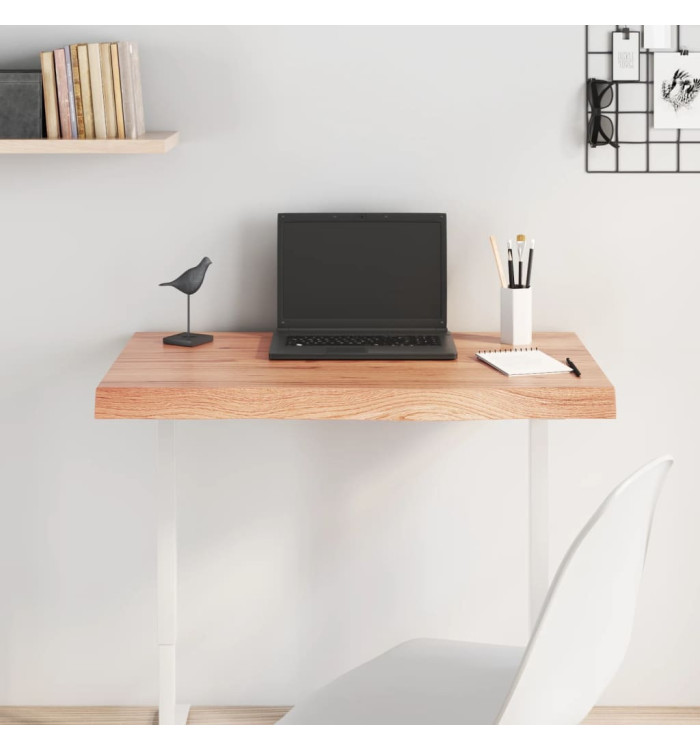 Dessus de table marron clair bois chêne massif traité | Mobilier & Déco