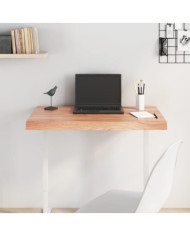 Dessus de table marron clair bois chêne massif traité | Mobilier & Déco