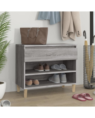 Armoire à chaussures Sonoma gris 70x36x60 cm Bois d'ingénierie | Mobilier & Déco