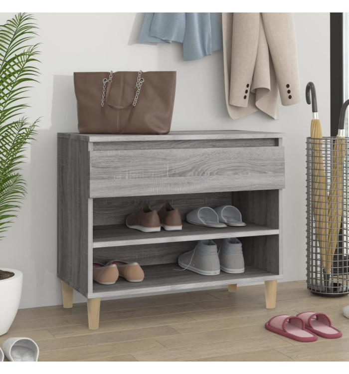 Armoire à chaussures Sonoma gris 70x36x60 cm Bois d'ingénierie | Mobilier & Déco