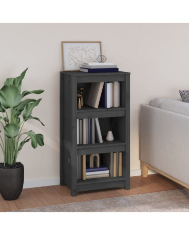 Bibliothèque Gris 50x35x97 cm Bois de pin massif | Mobilier & Déco