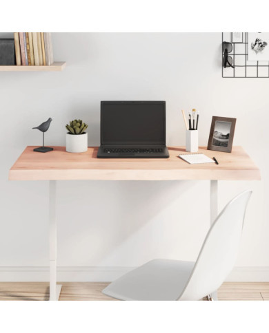 Dessus de table bois massif non traité bordure assortie | Mobilier & Déco