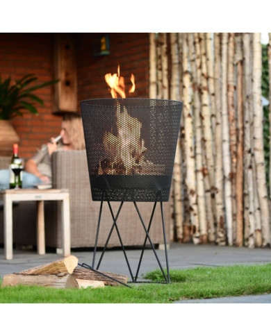 RedFire Panier à feu Amarillo Noir | Mobilier & Déco