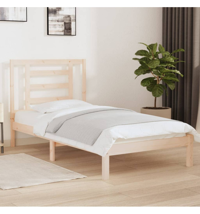 Cadre de lit sans matelas 90x200 cm bois de pin massif | Mobilier & Déco