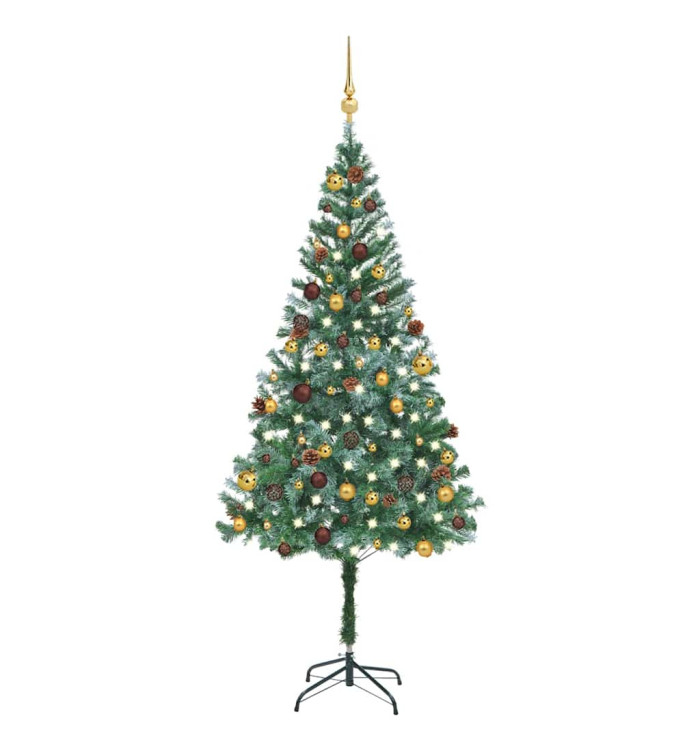 Arbre de Noël artificiel pré-éclairé/boules pommes de pin 180cm | Mobilier & Déco