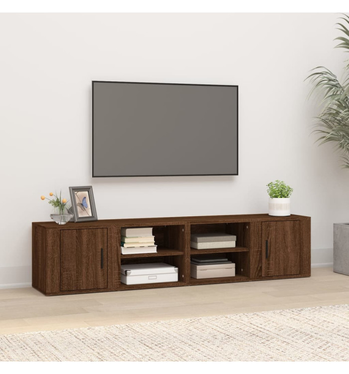Meubles TV 2 pcs Chêne marron 80x31,5x36 cm Bois d'ingénierie | Mobilier & Déco