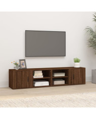 Meubles TV 2 pcs Chêne marron 80x31,5x36 cm Bois d'ingénierie | Mobilier & Déco