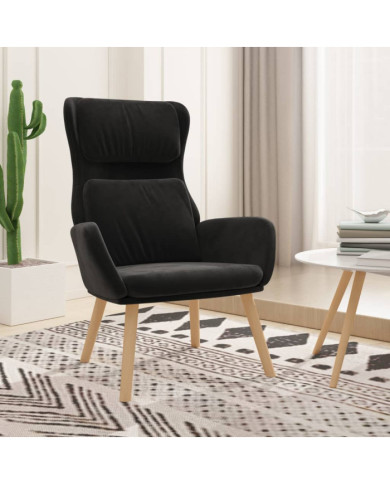 Chaise de relaxation Noir Velours | Mobilier & Déco