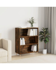 Bibliothèque chêne fumé 69,5x32,5x90 cm bois d'ingénierie | Mobilier & Déco