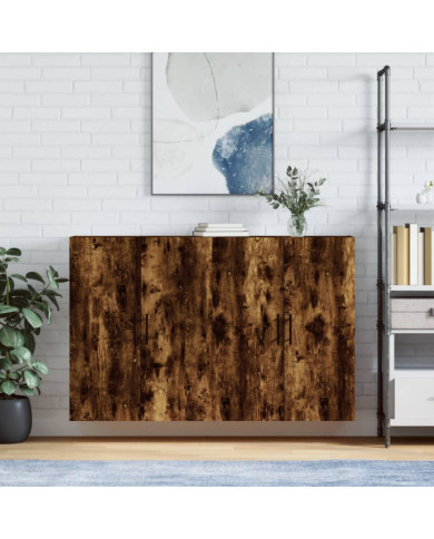 Armoires murales 2 pcs chêne fumé 69,5x34x90 cm | Mobilier & Déco