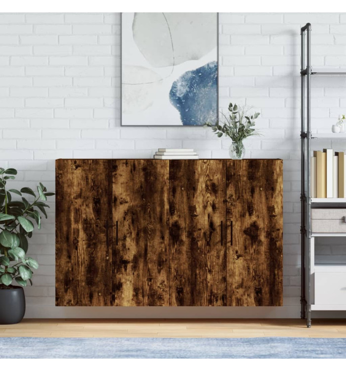 Armoires murales 2 pcs chêne fumé 69,5x34x90 cm | Mobilier & Déco