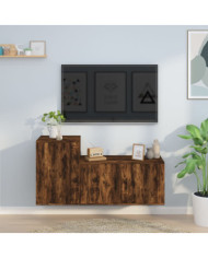 Ensemble de meubles TV 2 pcs Chêne fumé Bois d'ingénierie | Mobilier & Déco