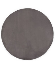 Tapis 160 cm Fausse fourrure de lapin Gris foncé | Mobilier & Déco