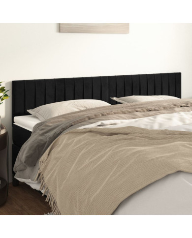 Têtes de lit 2 pcs Noir 90x5x78/88 cm Velours | Mobilier & Déco