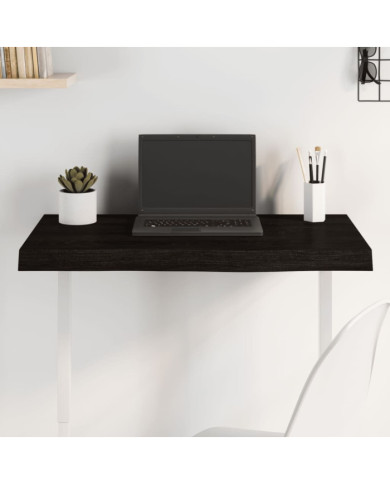 Dessus de table marron foncé bois chêne massif traité | Mobilier & Déco