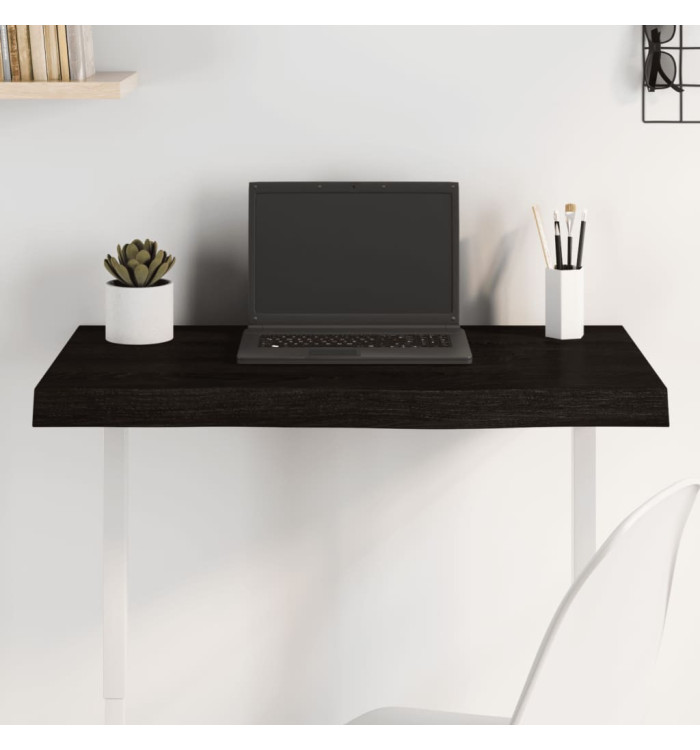 Dessus de table marron foncé bois chêne massif traité | Mobilier & Déco