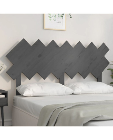 Tête de lit Gris 151,5x3x81 cm Bois massif de pin | Mobilier & Déco