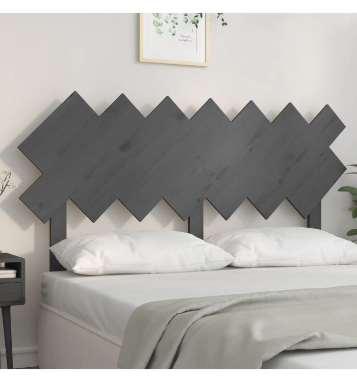 Tête de lit Gris 151,5x3x81 cm Bois massif de pin | Mobilier & Déco