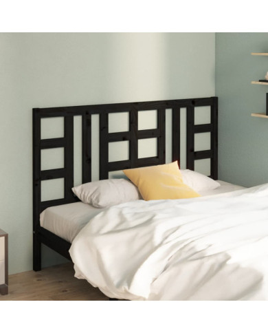 Tête de lit Noir 166x4x100 cm Bois massif de pin | Mobilier & Déco