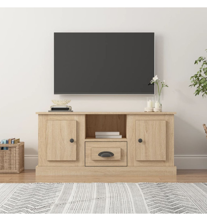 Meuble TV chêne sonoma 100x35,5x45 cm bois d'ingénierie | Mobilier & Déco