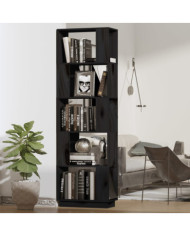 Bibliothèque/Séparateur de pièce Noir 51x25x163,5 cm Pin solide | Mobilier & Déco