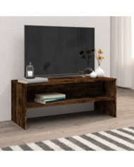 Meuble TV Chêne fumé 100x40x40 cm Bois d'ingénierie | Mobilier & Déco