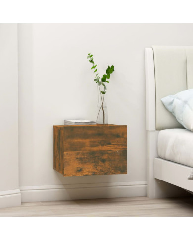 Table de chevet Chêne fumé 40x30x30 cm Bois d'ingénierie | Mobilier & Déco