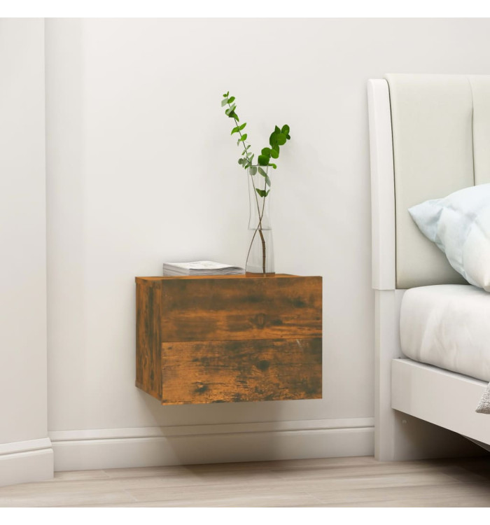 Table de chevet Chêne fumé 40x30x30 cm Bois d'ingénierie | Mobilier & Déco