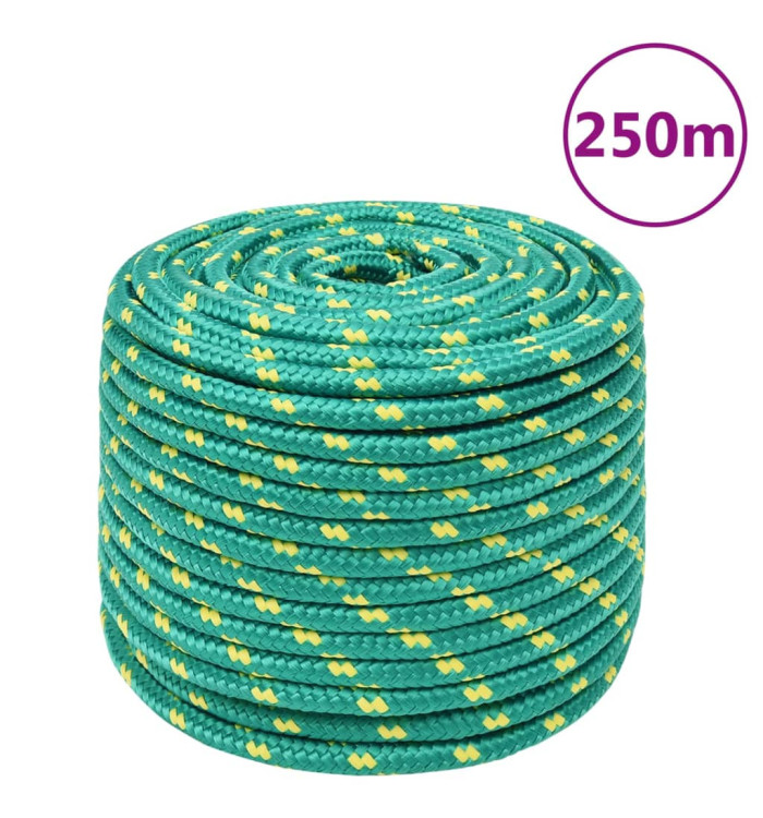 Corde de bateau Vert 14 mm 250 m Polypropylène | Mobilier & Déco