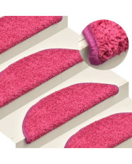 Tapis de marches d'escalier 15 pcs Rose 56x17x3 cm | Mobilier & Déco