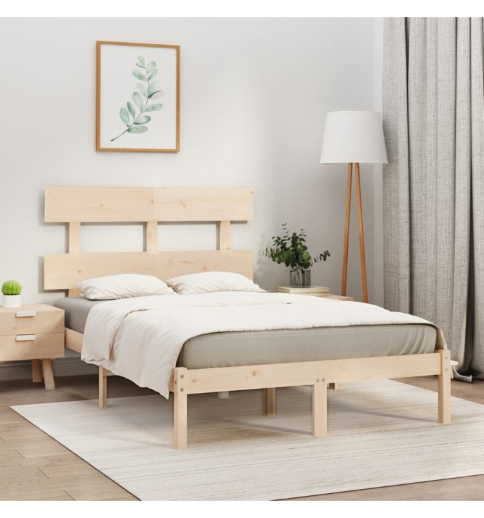Cadre de lit sans matelas 120x190 cm bois massif | Mobilier & Déco