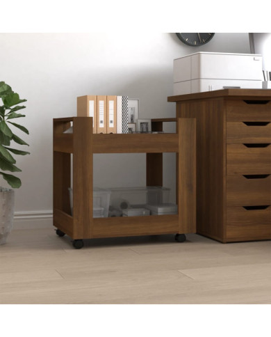 Chariot de bureau Chêne marron 60x45x60 cm Bois d'ingénierie | Mobilier & Déco