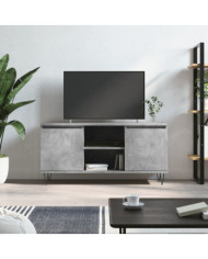 Meuble TV gris béton 104x35x50 cm bois d'ingénierie | Mobilier & Déco