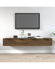 Armoires murales 2pcs Chêne marron 68x30x20cm Bois d'ingénierie | Mobilier & Déco