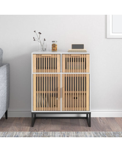 Buffet blanc 60x30x75 cm bois d'ingénierie | Mobilier & Déco