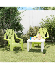 Chaises de jardin pour enfants lot de 2 vert 37x34x44 cm PP | Mobilier & Déco